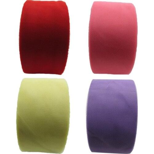 5Yards Solid Tulle Ribbon Roll DIY Handmade Craft Hair Ornament Baking cherry blossoms Printed Mesh Fabric Supplies,5Yc19445