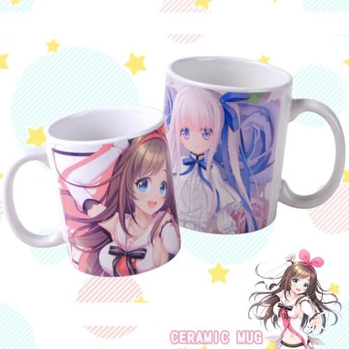Anime JK YouTuber A.I. Channel A.I Games Kizuna AI Cosplay Mug Ceramic Daily Drink Cup Coffee Tea