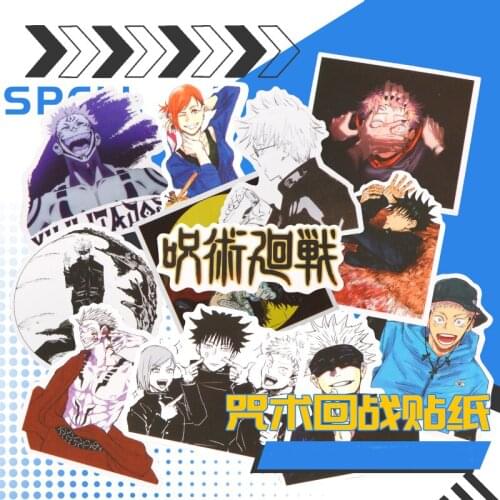 Anime Jujutsu Kaisen Gojo Satoru Inumaki Toge Refrigerator Luggage Sticker Cartoon Paster Phone DIY Scrapbook Decal Decor