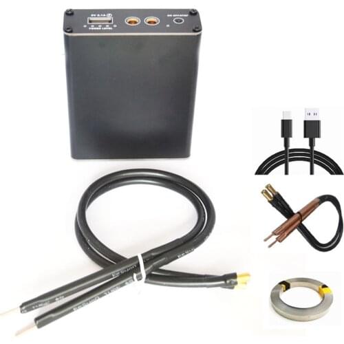 DIY Mini Spot Welder 5 Gears Spot Welding Machine Fast Charge Lithium Battery with Spot Welding Pen Nickel Sheet Charging Cable
