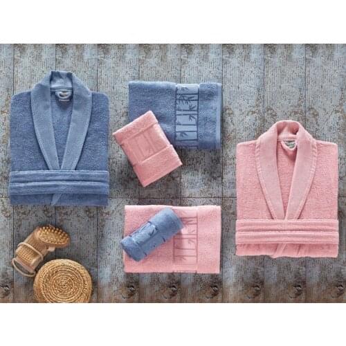 Arliva Bamboo Family Bathrobe Set Powder Blue