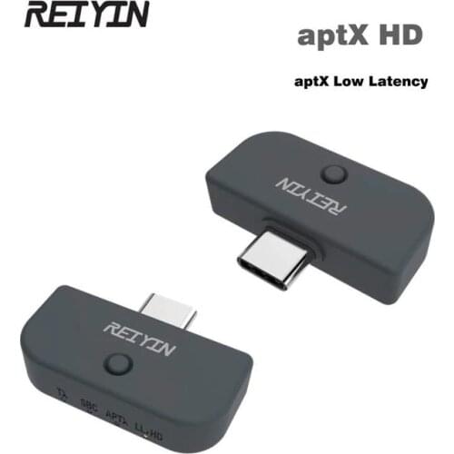 Reiyin aptX HD Type-C Bluetooth 5.0 Audio adapter CSR8675 wireless transmitter Dual link