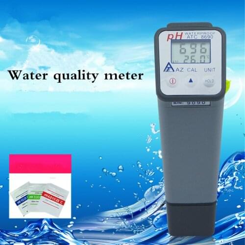 Digital Water PH Meter 0-14 Water Quality Monitor PH Tester Detector Analyzer Waterproof ATC Automatic Compensation