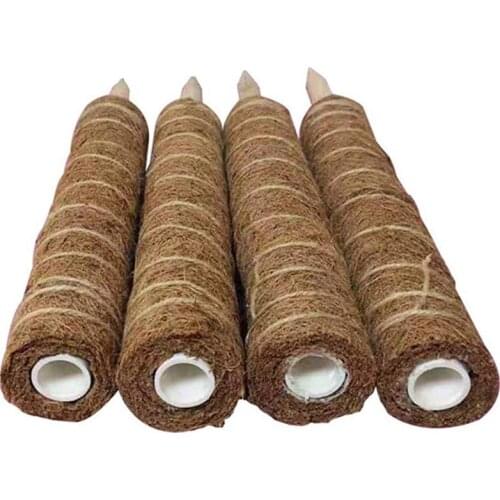 Coir Totem Pole,17.7 Inch Coir Moss Stick Coir Moss Totem Pole for Plant Support Extension, Climbing Indoor Plants, Creepers 4 P