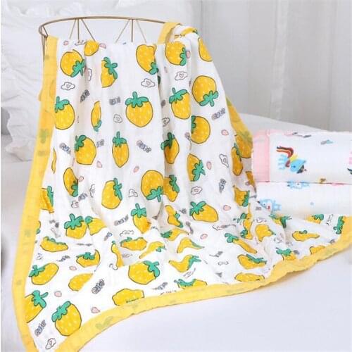 4 Layers Gauze Bath Towel 110*110cm Thin Cotton Baby Blanket For Baby Summer Cool Air Conditioner Nap Blanket Infant Kid Swaddle