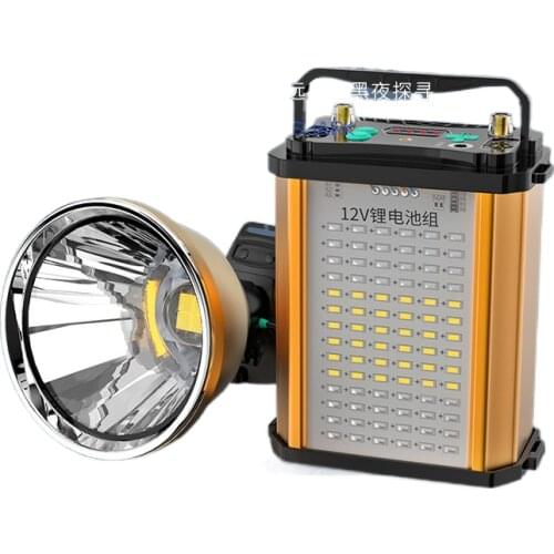 P90 headlight glare rechargeable lithium fishing lights split bright shot and a head-mounted flashlight xenon lamp