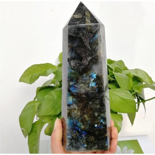 400g-2kgs Big Size Natural Quartz Obelisk Healing Colorful Labradorite
