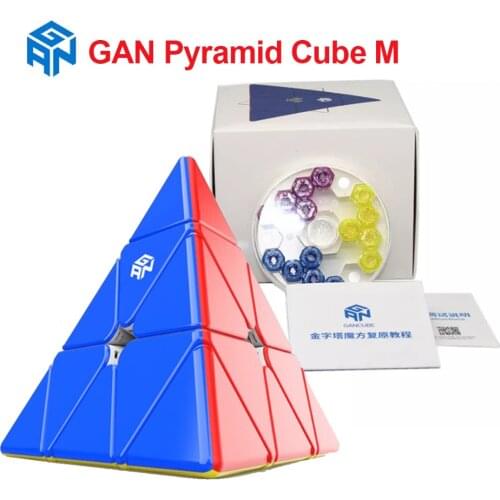 GAN Pyramid M Magnetic 3x3x3 Magic Cube 3x3 Speed Pyramid Cube Enhanced Core Positioning GES+ Magnets Cubo Mgaico Kids Toys