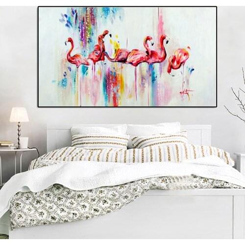 Hot Selling Print by EPSON Animal Red Crowned Cranes Oil Painting on Canvas for Living Room Wall Art Posters No Frame