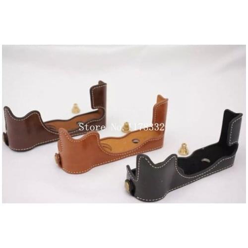 Classical New Arrival Half Body Set Cover Shoulder Strap for Fujifilm Fuji X-30 X30 Leather Camera Bag Case