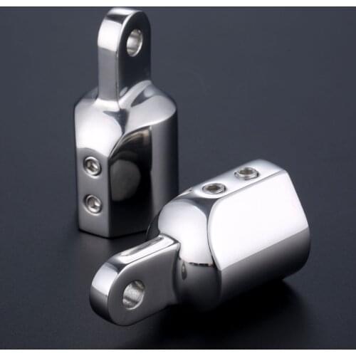2Pcs Marine Bimini Eye End Top Caps Tube Heavy Duty Fitting Assembly Hardware 7/8" Pipe Boat Eye End Cap Stainless Steel