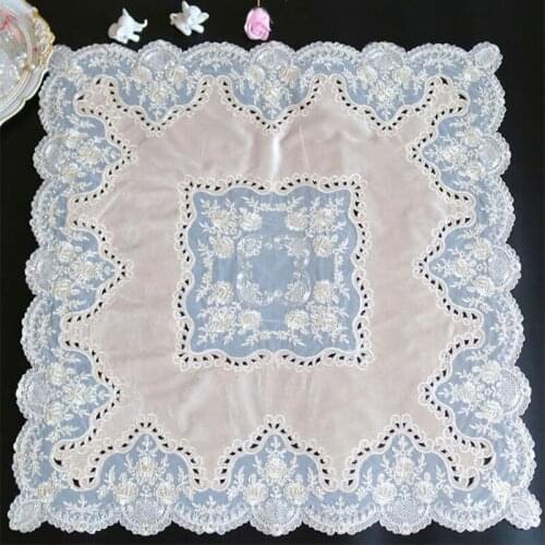Hot lace embroidery Placemat Table place Mat cloth tea drink Doily Cup dish coffee Coaster mug Wedding dining pan Pad kitchen