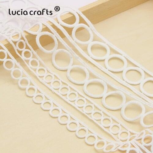 Lucia crafts 3yards/lot Circular Lace Trim Ribbon DIY Sewing Garment Wedding Party Decor Accessory Materials N0405