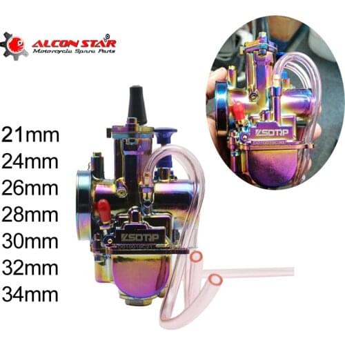 Alconstar- 21 24 26 28 30 32 34 mm Coloful For Keihin PWK Motorcycle Carburetor 2/4 Strokes Power Jet JOG DIO Racing Motorcycle