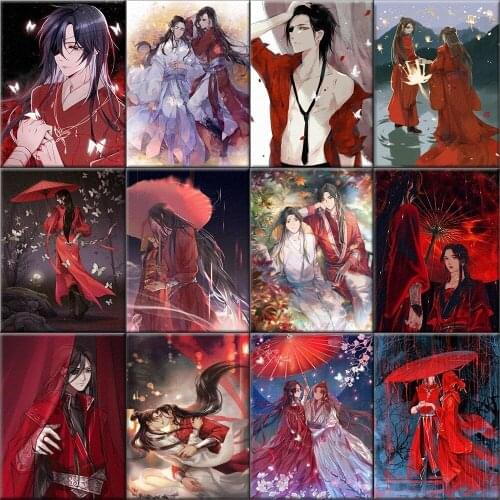 Disney New 5D DIY Diamond Painting Anime Tian Guan Ci Fu Full Square/Round Diamond Stitch Rhinestone Mosaic Decor Gift