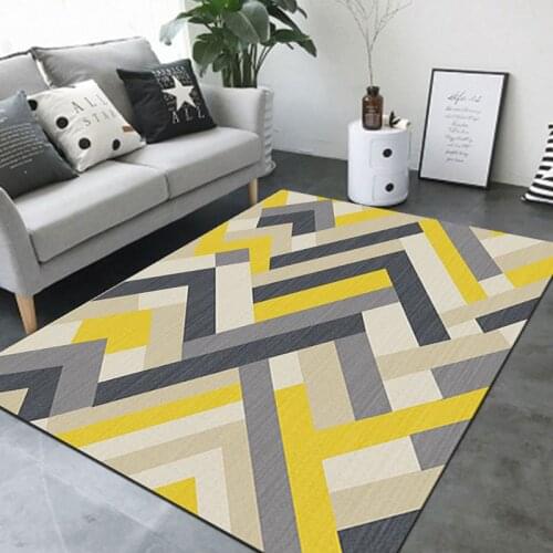 Geometric style home living room carpet New style coffee table sofa cushion geometric rectangular mats