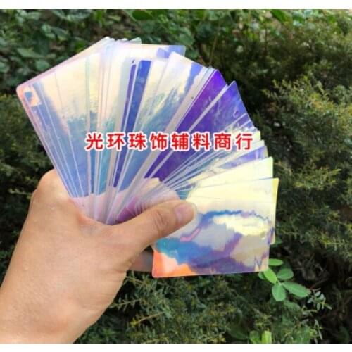 Sewing supplies Golden white 5*10 cm rectangular double-hole sequins for wedding site decoration sequins