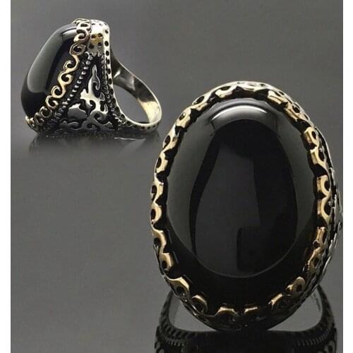 Retro Ring Black AAA Zircon Wedding Engagement Ring For Women Men Gift