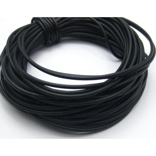 10 Meter Black 2mm Solid Rubber Jewelry Cord String for Pendants