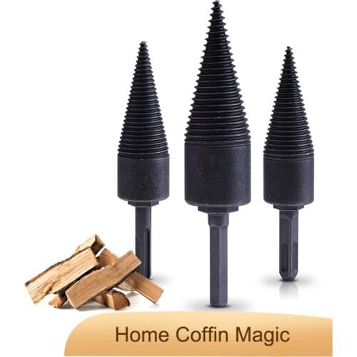 Firewood Machine Drill Wood Cone Reamer Punch Driver Drill Bit Split Drilling Tools