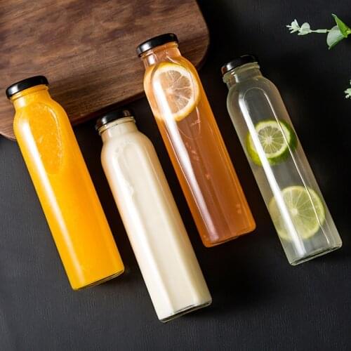 Glass Cup With Lid Juice Milk Coffee Cup Transparent Large Capacity Creative Water Bottles Coffee Mug Ins Drink Cups Couple Gift