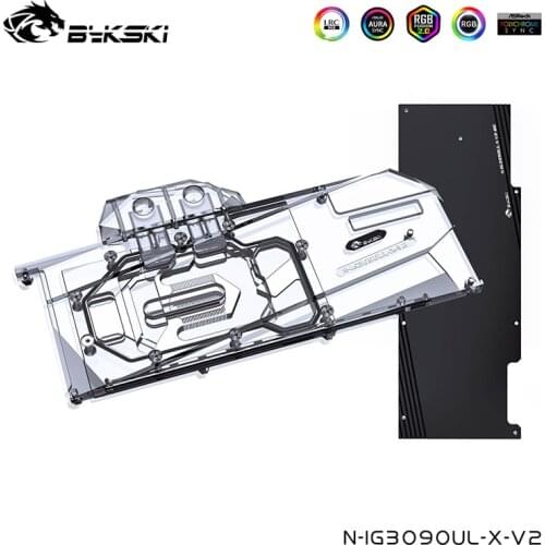 Bykski Watercooler For Colorful iGame Geforce RTX 3090/3080 Advanced OC 10G Card Cooled,Full Cover Water Block, N-IG3090UL-X-V2