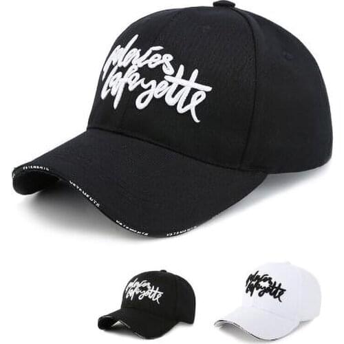 Embroidered Frayed Cotton Sunhat Korean Letter Baseball Cap Adjustable Casual Sports Hat Unisex Seasons Outdoor Travel Caps