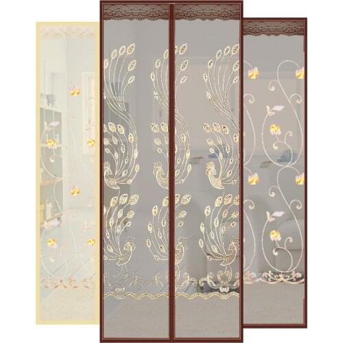 Door Screen Curtain Summer Mesh Net Anti Mosquito Insect Fly Bug Curtain Automatic Closing Door Screen Kitchen Curtain