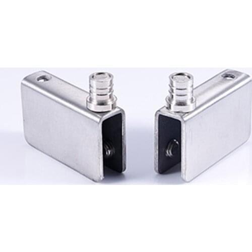 1/2/4pcs Stainless Steel for 5-8mm Glass Door Glass Pivot Clamps Door Hinges AUG889