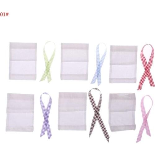 1pcs Sachet Empty Bag Cotton Bag Gauze Bags for storage Dry Flowers Seeds Spice Herbs With Ribbon random