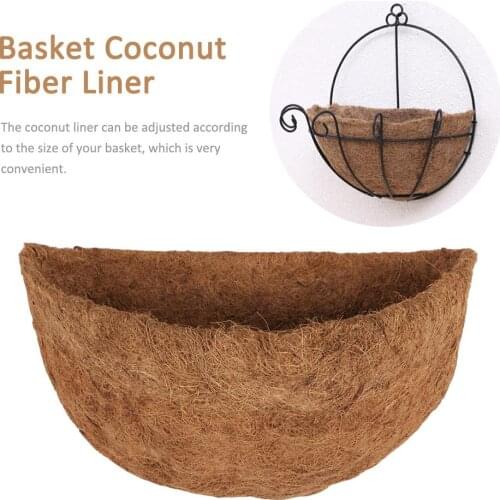 2 Pack Coco Fiber Replacement Flowerpot Liner Hanging Basket Coconut Palm Hanging Pot