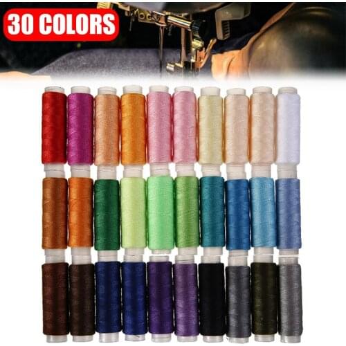 30pcs DIY Handmade Sewing Thread Polyester Thread Set Household Sewing Machine Line Sewing Embroidery Stitch Sewing Accessories