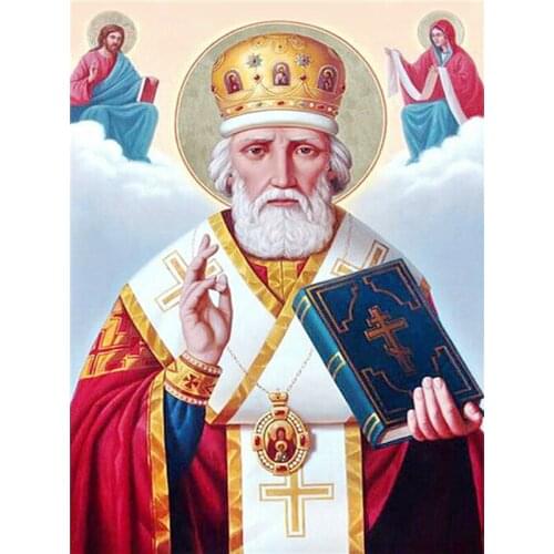 5D Diy Diamond Painting Cross Stitch Religion Icon of Leader Diamond Mosaic True Religious Men Diamond Embroidery Z3714