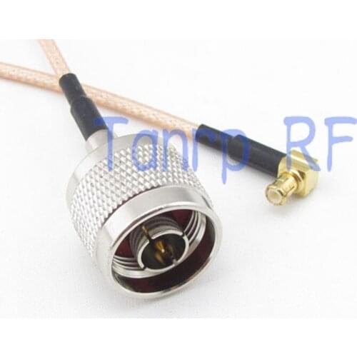 6in N male plug to MCX male right angle RF adapter connector 15CM Pigtail coaxial jumper cable RG316 extension cord