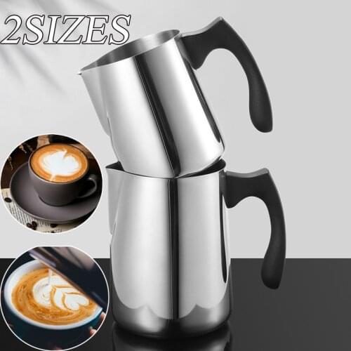 600/1000ML Stainless Steel Frothing Pitcher Pull Flower Cup Cappuccino Coffee Milk Mugs Milk Latte Frothing Jug Kitchen Tools
