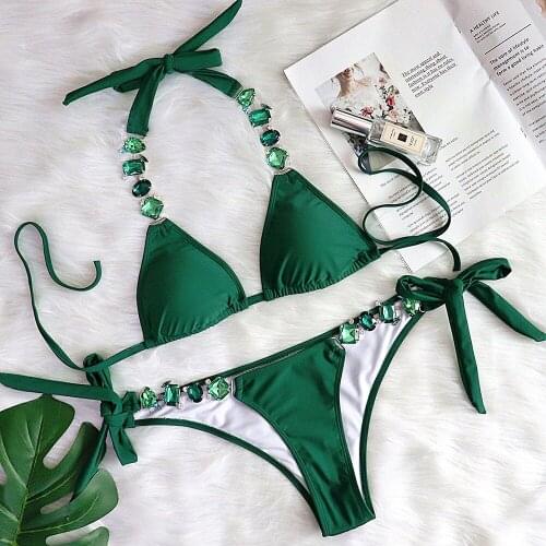 Anibol Swimwear With Rhinestones