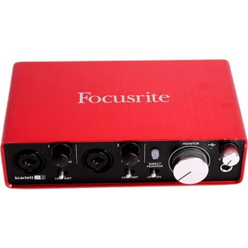 Scarlett 2I2 third-generation USB audio interface sound card Singing recording set, Dynamic range: 106 dB (A)，Gain range: 50dB
