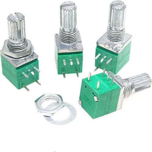 Free shipping 5PCS RK097N B 5K/10K/20K/50K/100Ksingle linked potentiometer
