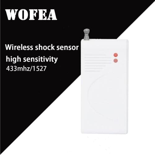 Wofea wireless shock sensor vibration detector 433mhz 1527 330K to work with GSM wifi alarm