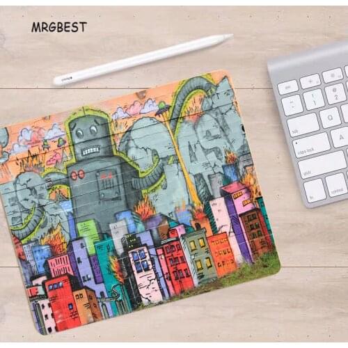 MRGBEST Mouse Pad S Big Promotion Street Art Wall Painting Nature Rubber Mouse-pad Mice Pad Play Mat 22x18cm for Office Desk Pad