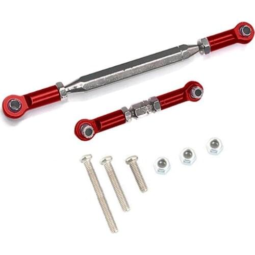 Metal Adjustable Steering Linkage Servo Link Pull Rod Turnbuckle for MN D90 D99 MN-90 FJ-45 1/12 RC Car Crawler