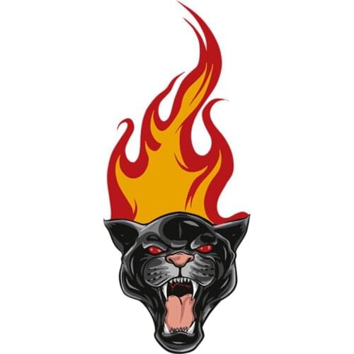 Fashion Personality Leopard Flame Car Sticker Waterproof Sunscreen Decal for Motorcycle Laptop Fridge Skateboard PVC,10cm*23cm