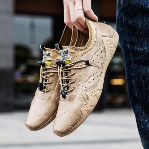 2021 New Casual Shoes Mens Leather Shoes Fashion Octopus Driving Peas Mens Shoes Casual Zapatillas Hombre Scarpe Uomo