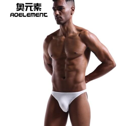 Best price sex briefs Mens Health Underwear gay Thin Sports U Convex Design man Low Waist Briefs Modal Skinny Narrow Briefs