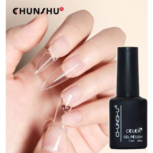 CHUNSHU 7ml15ml Nail Tips Glue Gel polish UV LED For Fast Extend Soak off As Acrylic Solution tops Base Coat gelpolish 3IN1 DIY
