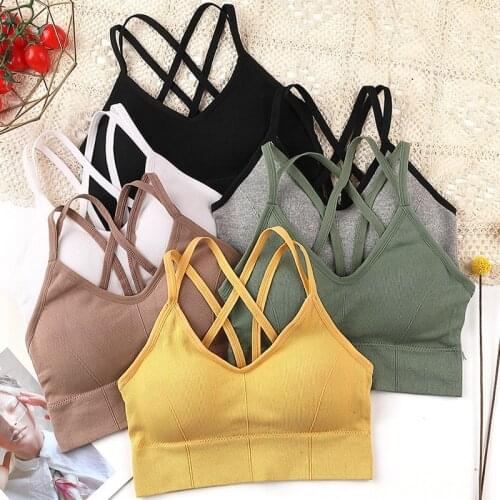 New Women Back Beautify Bra Yoga Seamless Bras Push Up Wireless Bralette Sexy Full Cup Underwear Girl Lingerie Sports Tube Top