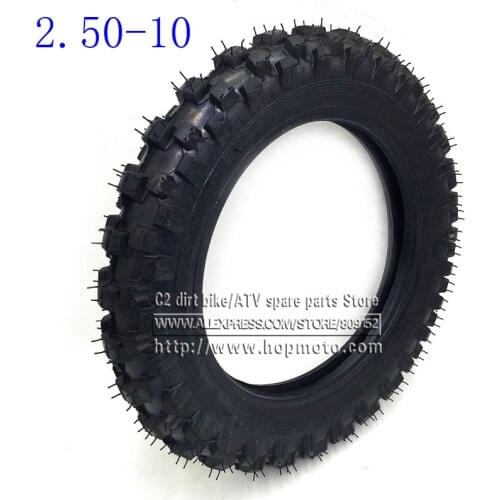 Front Wheel Tire Outer Tyre 2.50 -10 deep teeth 10inch Dirt Pit Bike Off Road Motorcycle Use Guang Li CRF50 Apollo