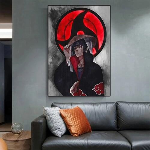 Anime Decor Poster Naruto Itachi Art Painting Wall Decor Print Picture for Modern Home Living Room Decoration Gift Painting