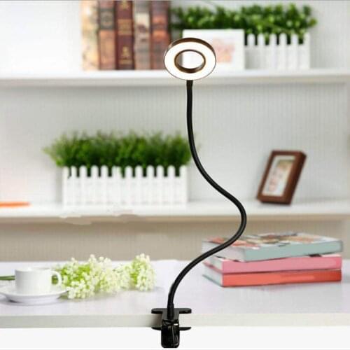 LED Magnifying Lamp, Metal Arm Magnifier Lamp, Dimming 3 Color Modes, 5X