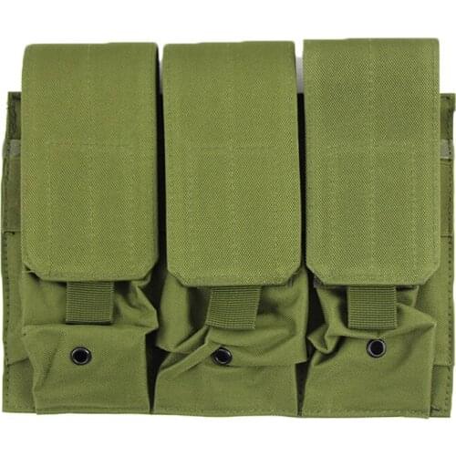5.56 Universal Molle Triple Mag Pouch Soft Nylon Rifle Airsoft EDC Tactical Vest Accessories M4 AR15 Magazine Pouch Bag Holster